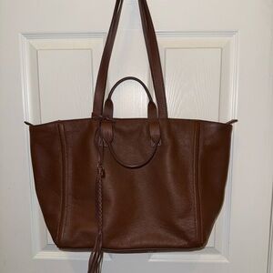 Brown Leather Tote Bag